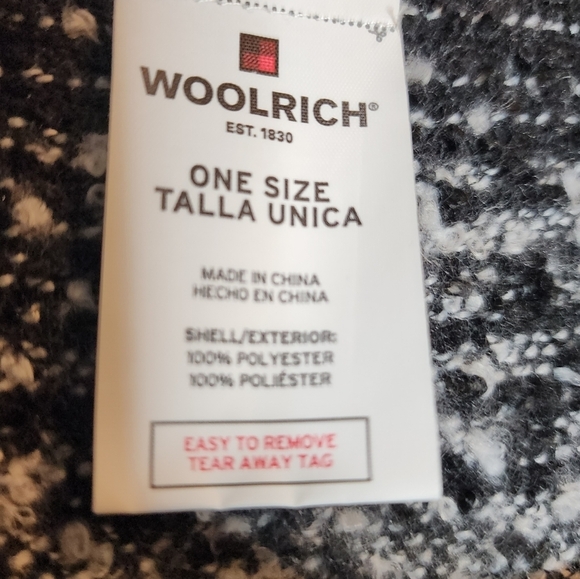 Woolrich Cape Shawl Blanket Wrap Poncho. Black Grey Stripe. Womens One Size - Picture 2 of 16